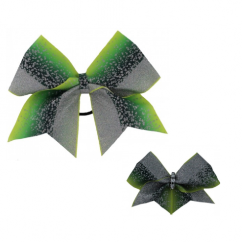 Bow Set Glitter Power Green - Haarschleife und Anhänger