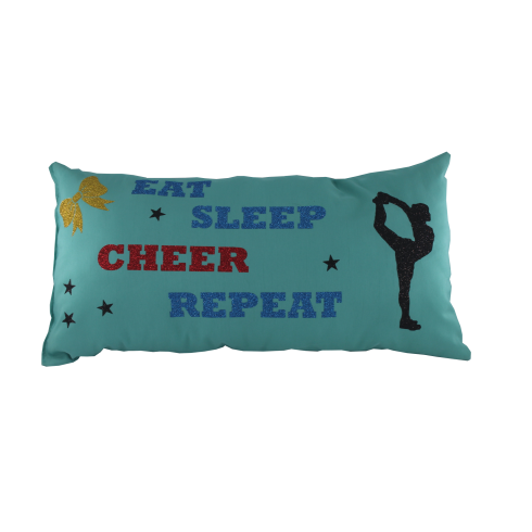 Cheerleader Kissen - Eat Sleep Cheer Repeat 58 x 30 cm