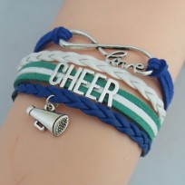 Cheer Armband grün / weiß / blau