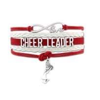 Cheerleader Armband rot / weiß