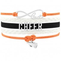 Cheer Armband Cheer love orange / weiß / schwarz