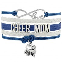Cheer Mom Armband blau / weiß