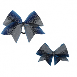 Bow Set Glitter Power Blue - Haarschleife und Anhänger