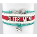 Cheer Mom Armband türkis / weiß / rot