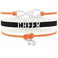 Cheer Armband Cheer love orange / weiß / schwarz