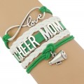 Cheer Mom Armband grün / weiß